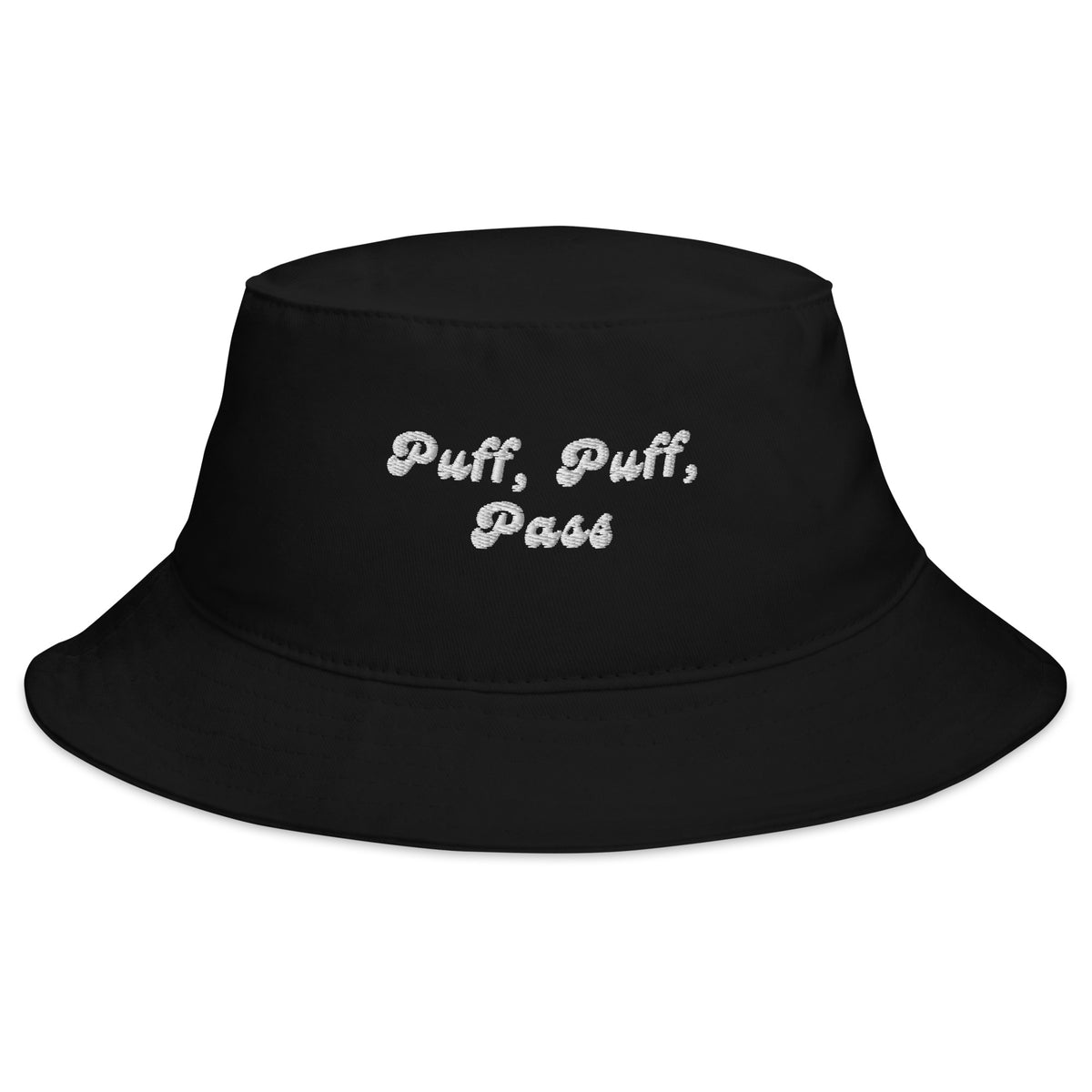 Puff & Pass - Black Bucket Hat – The Pier Store Puff & Pass - Black Bucket Hat – The Pier Store