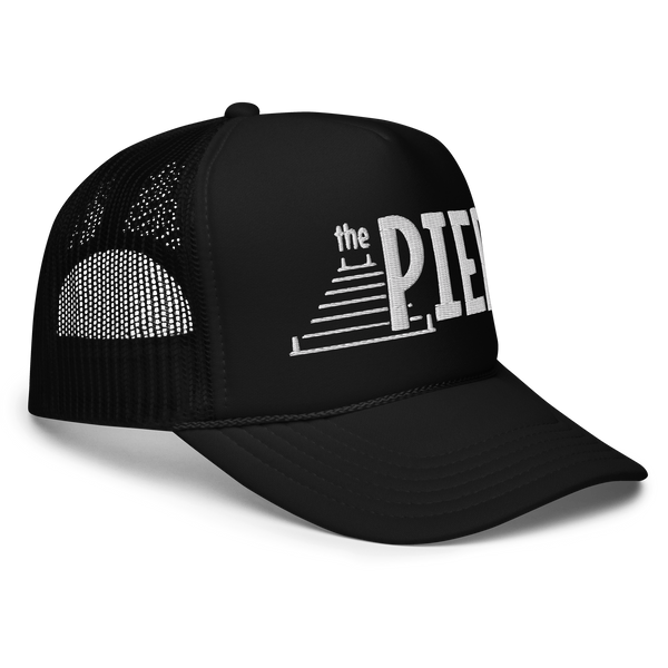 The Pier Foam Trucker Hat - Black/Black