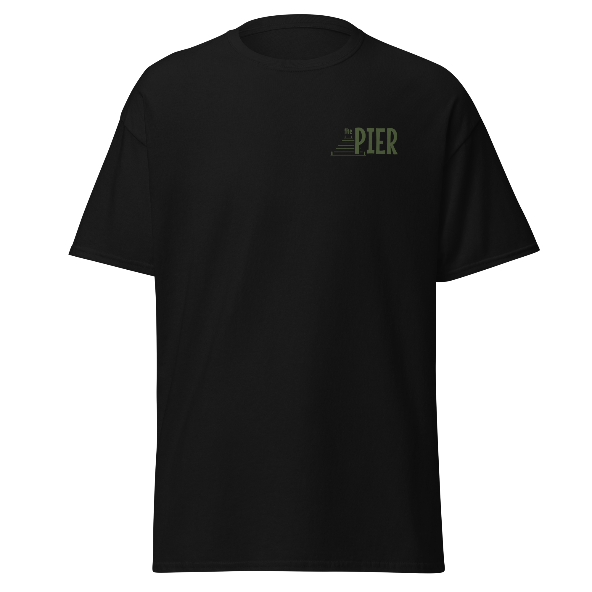 The Pier Men's Classic Green Logo Tee