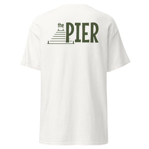 The Pier Men's Classic Green Logo Tee